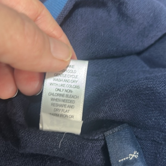 Banana Republic Blue Cotton Cashmere Blend Long Sleeve Lightweight Sweater Large - Picture 12 of 13